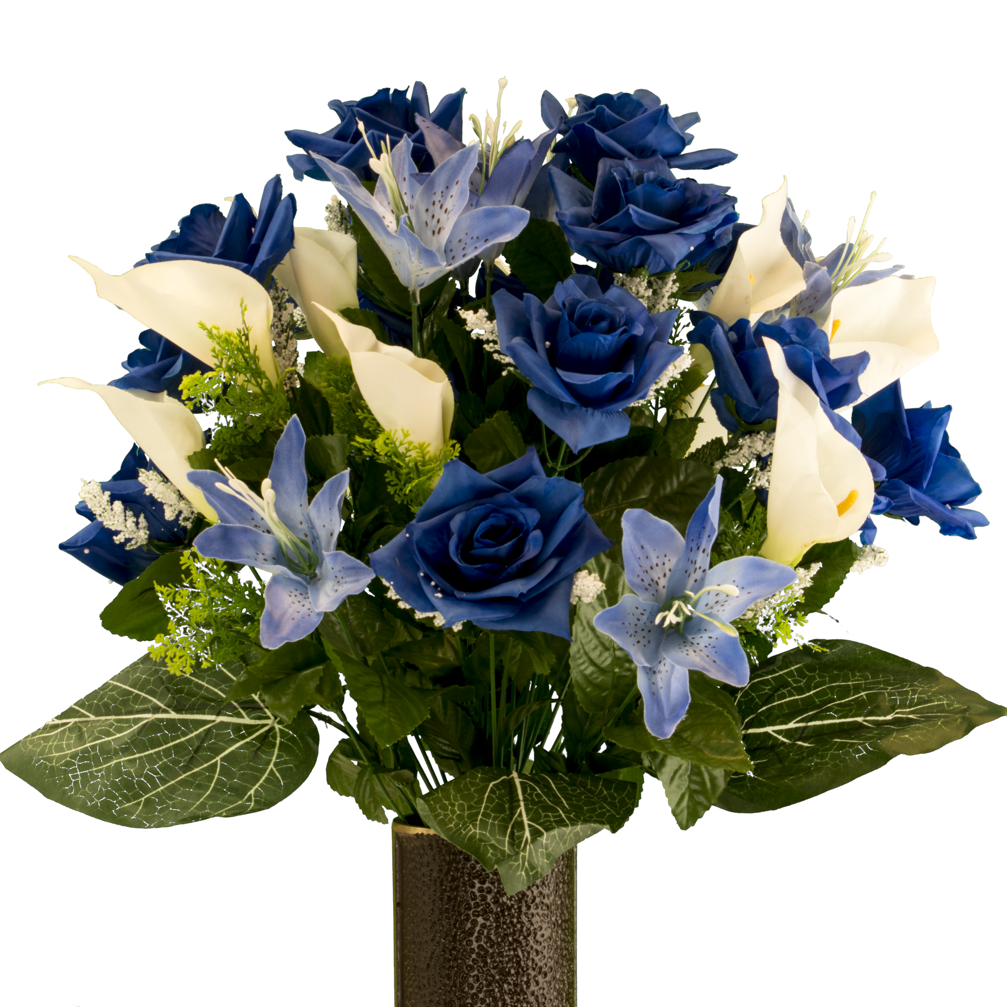 Blue Rose with Blue Tiger lily - View 1